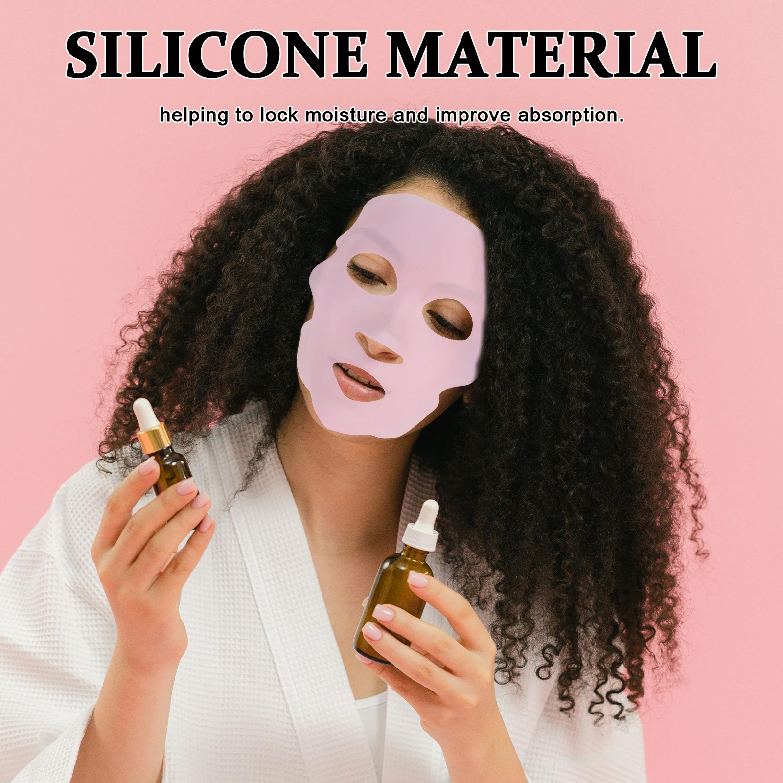 

2pcs Silicone Covers Reusable Moisturizing Mask Holder Skincare Beauty Tool Soft Comfortable Material Universal Fit Ear Hanging