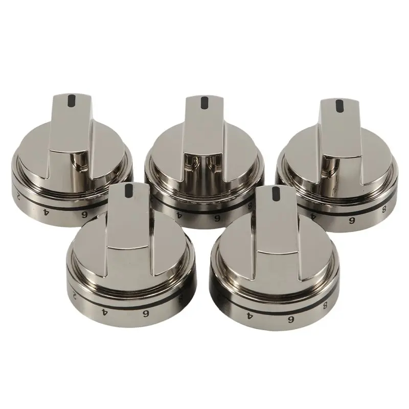 AA94-5PCS WB03X24818 Stainless Steel Stove Knob Replacement  For AP5989029 PS11729081  Stove Burner Accessories  Cooktop Knobs