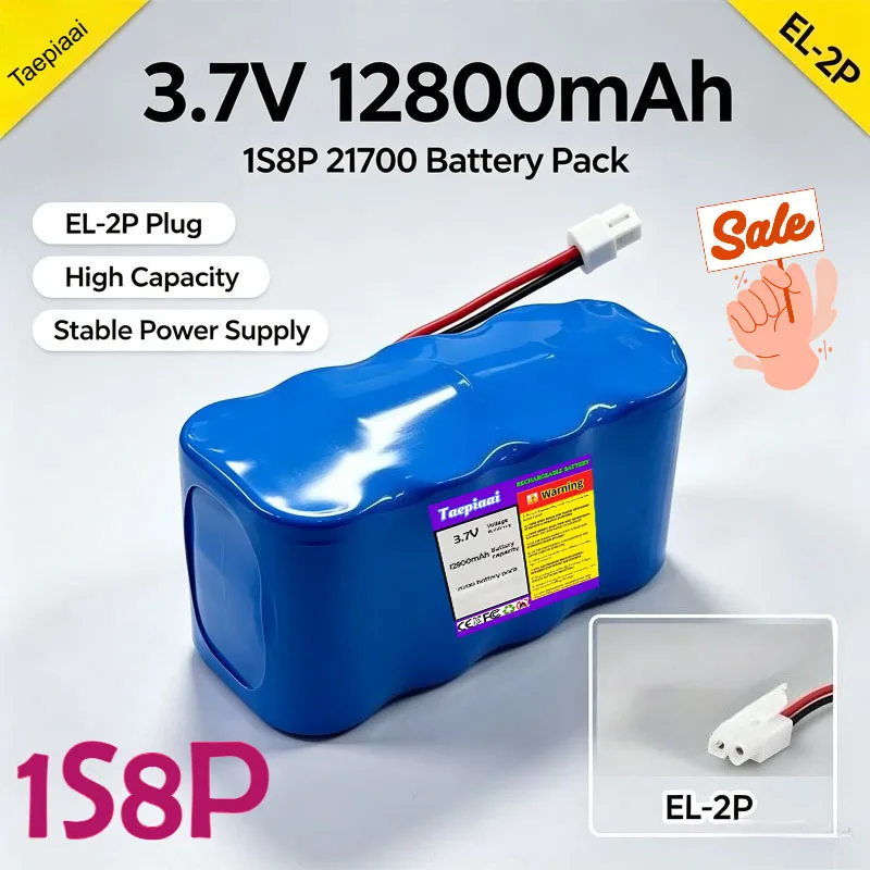 3.7V 1S8P 21700 Lithium Battery Pack High Capacity Rechargeable Battery for Beauty Instrument Toy Car  Humidifier Speaker