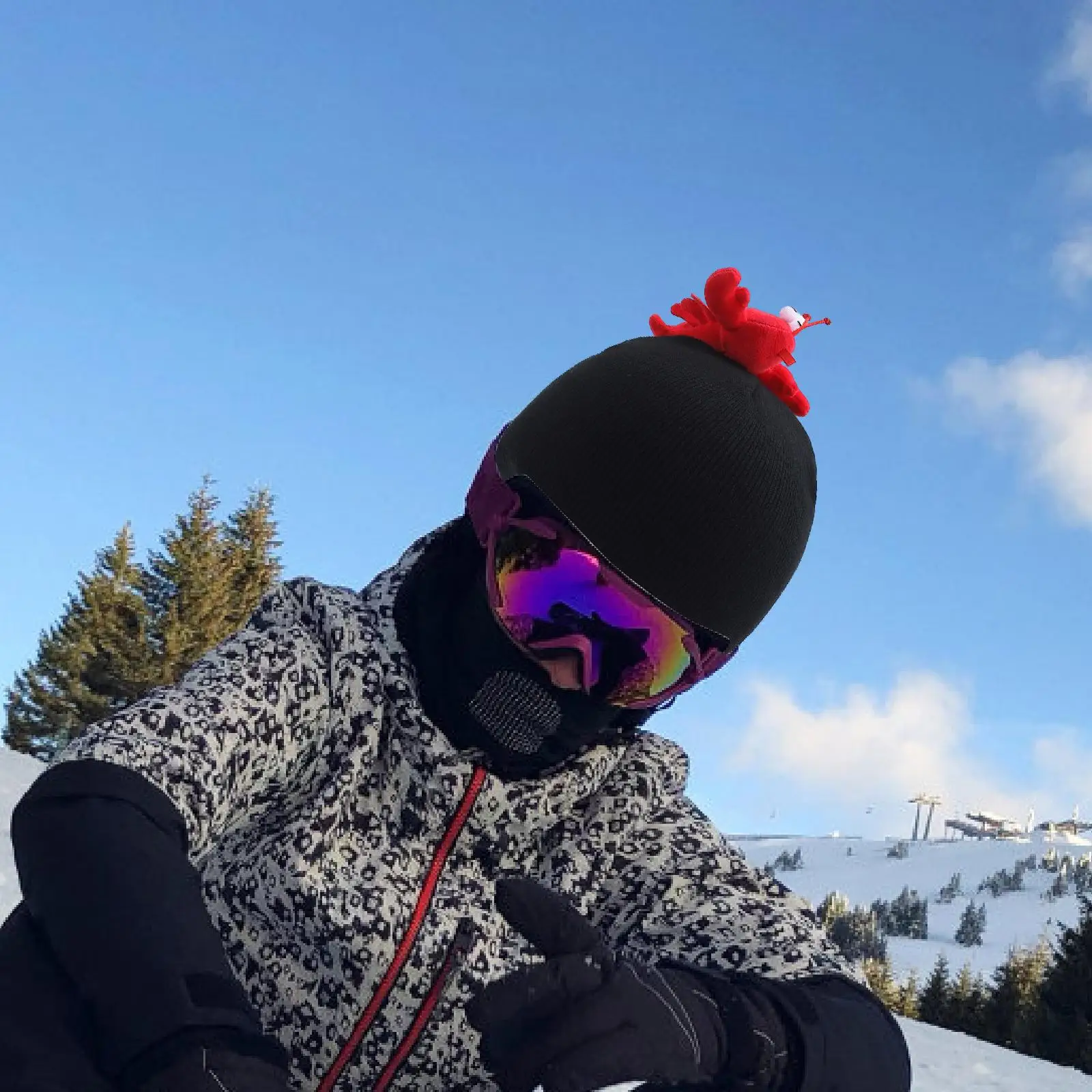 스키 헬멧 커버 스키 캡 커버 성인용 만화 생일 선물 편리한 캐주얼 재미있는 여성 남성 야외 스포츠 장식용 탄성