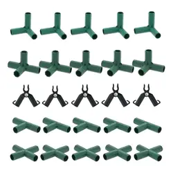 20 Pieces Heavy Duty Greenhouse Frame Connector 11mm Stable Support Gardening Frame Joints Pole Connector for Gardening