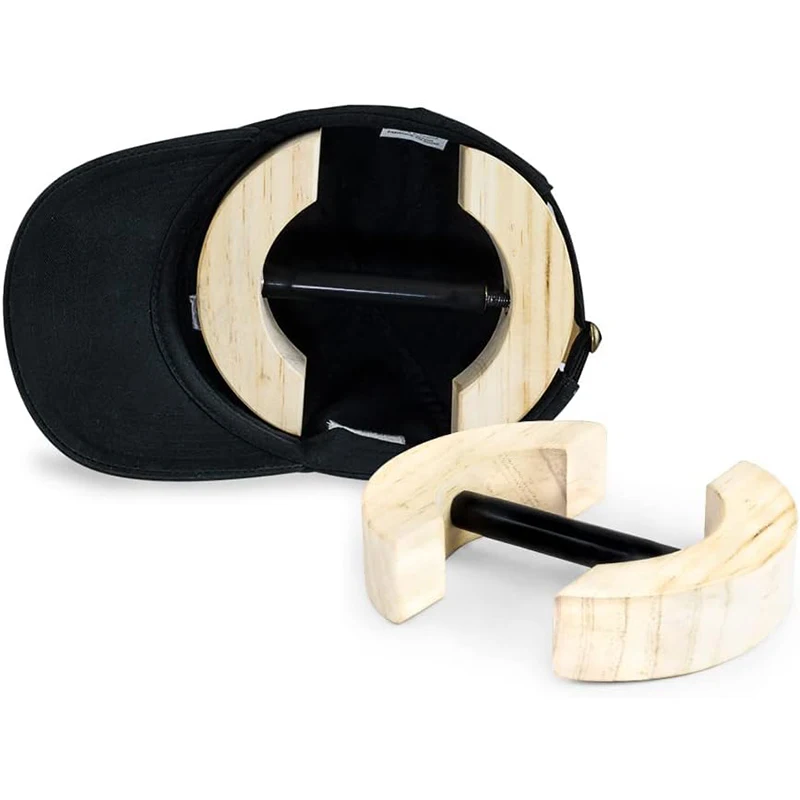 Civière de Chapeau Ajustée en Bois pour Homme et Femme, Jack Ajustable, Cowboy, Baseball, Paille, Casquette Fedora Ovale en Feutre