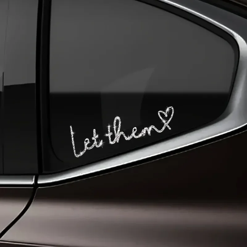 Glitter Quote Motorcycle Decal Waterproof Vinyl Sticker Fuel Tank Car Mirror Window Sparkle Decor