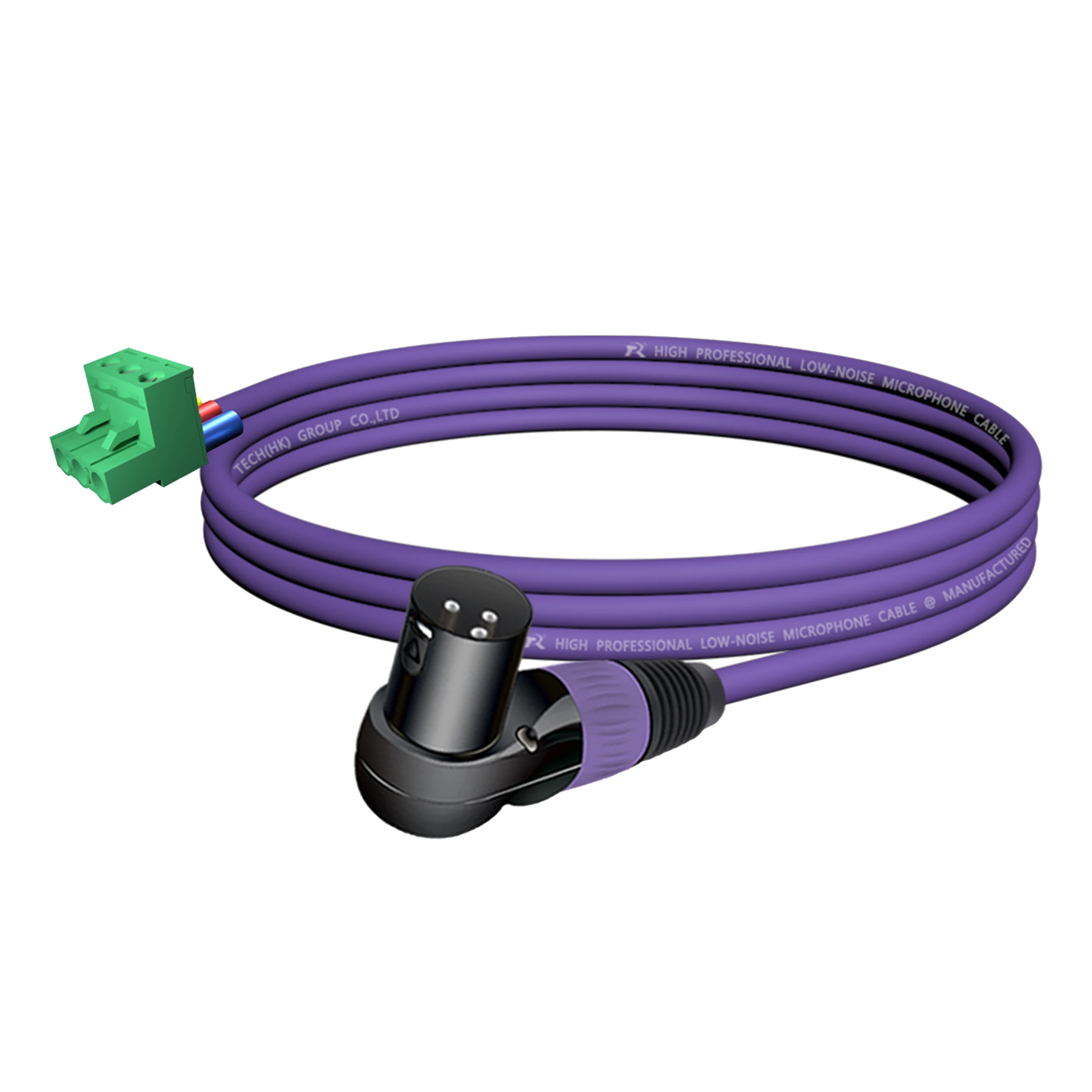 Rechtwinkliger schwarzer XLR-Stecker, 3-polig männlich oder weiblich, verbunden mit 3-poligem Phoenix-Stecker, 5,08 mm 3-polige PCB-Schraubklemme – Detail 7