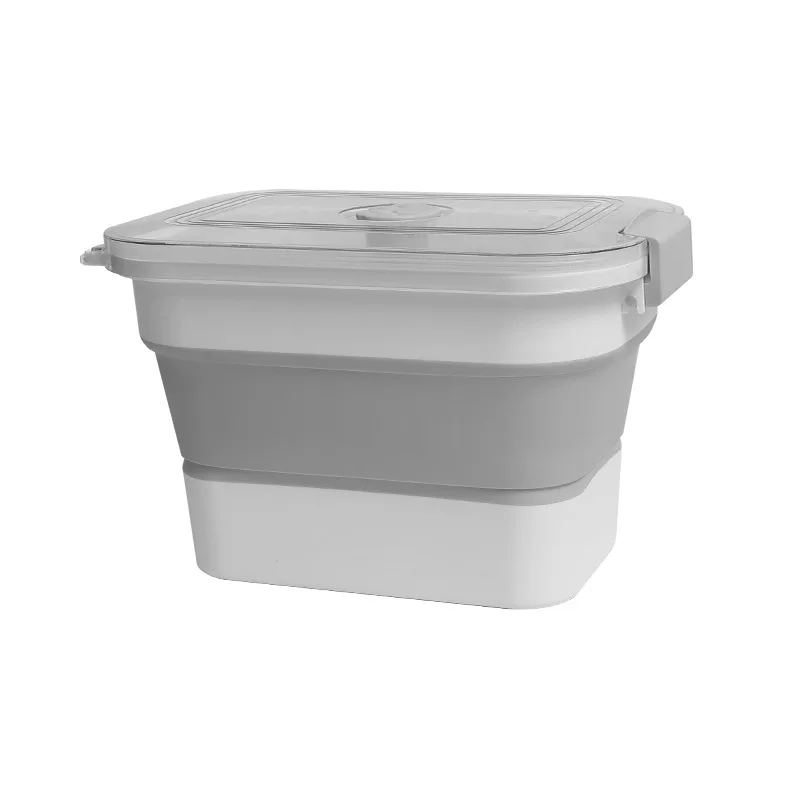 

Mobile Cat and Dog Food Storage Cabinet Foldable Plastic Dog Food Bucket Pet Food Storage Container