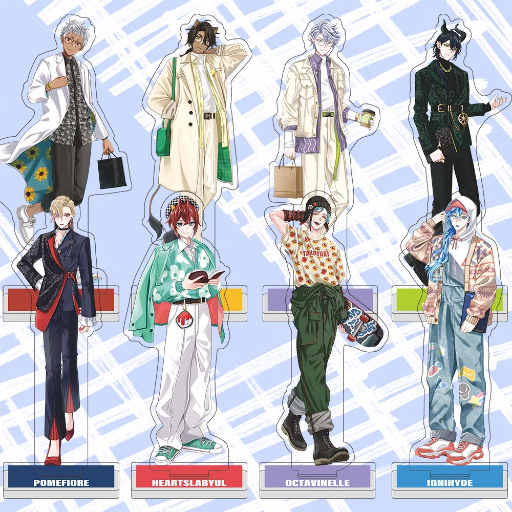 Twisted Wonderland Acrylic Standee Riddle Rosehearts Leona Kingscholar Idia Shroud Jade Jamil Kalim Floyd Azul Anime keychain