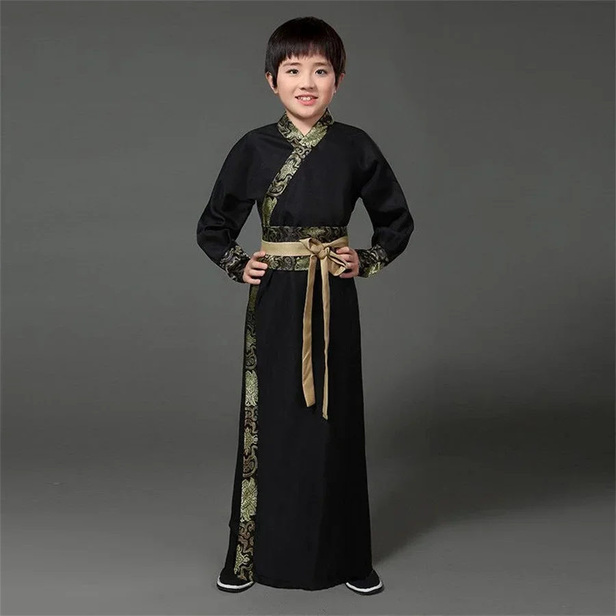 2025年ハロウィン伝統的な古代中国の民族舞踊衣装男の子子供古典的な子供子供唐王朝衣装漢服
