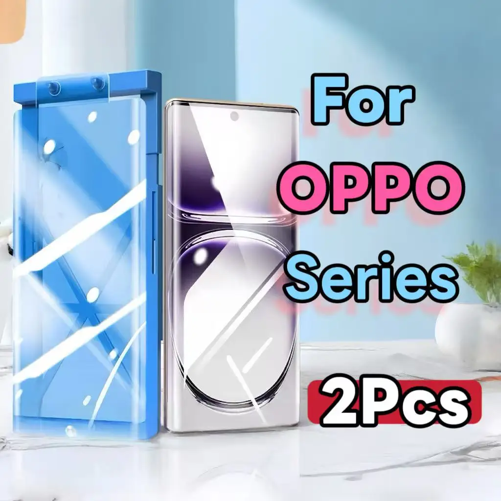 Oppo 시리즈용 2개 HD 휴대폰 화면 보호기 세트는 강화 유리가 아닙니다.
