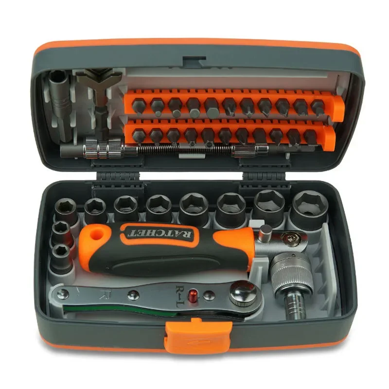 38-in-1 Labor-Saving Ratchet Multi-Purpose Screwdriver Set Household Hardware Screwdriver Tool Combination Screwdriver