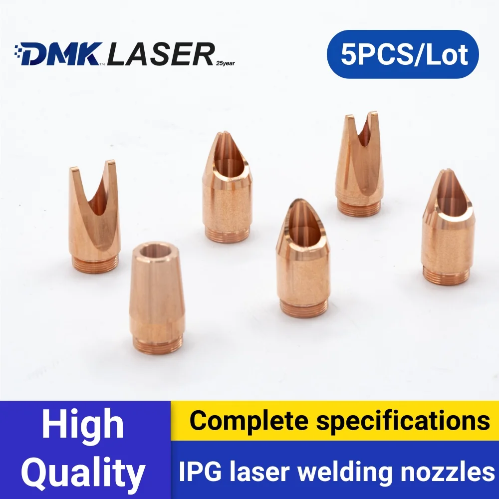5pcs/lot DMK IPG laser welding nozzles H32 H13.5 Wire feeding copper nozzles graduated tube 68mm for IPG Laser Welder Machine