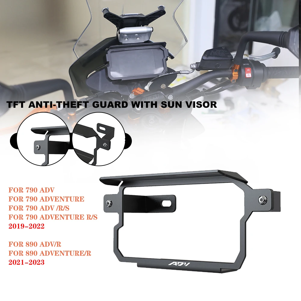 

790 890 Motocycle Accessrices TFT anti-theft Guard with sun visor For 790 890 ADV/ Adventure / R 790 ADV S 2023 2022 2021