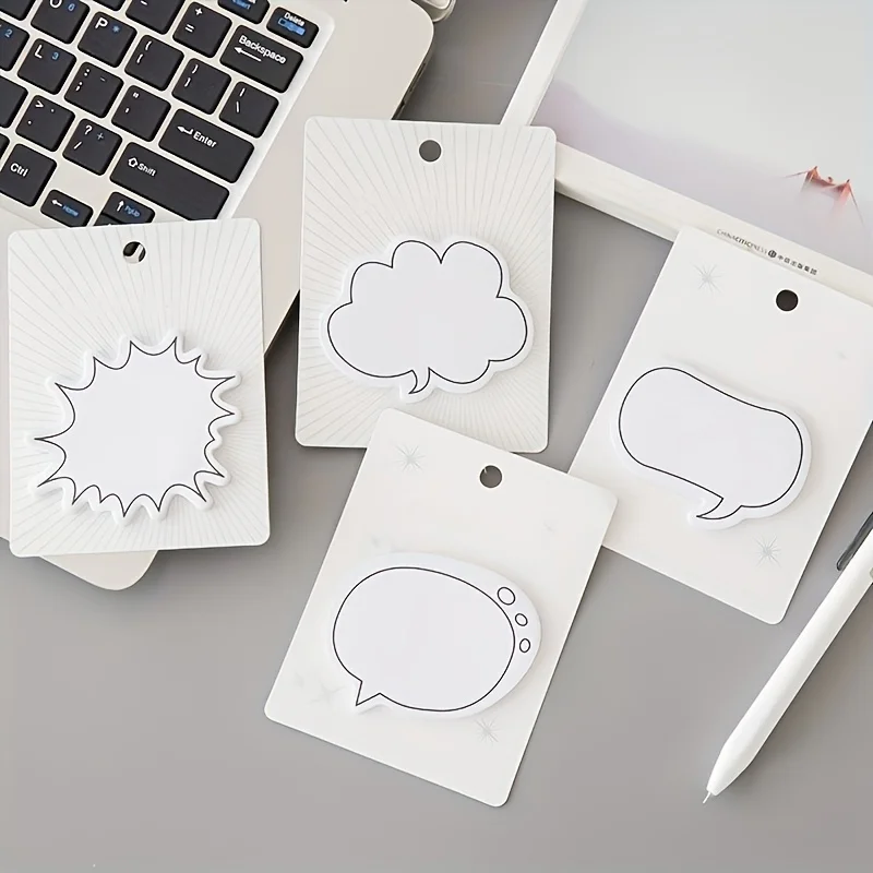 300 Sheets Random Pattern Sticky Notes, Simple Dialogue Box Series Small Fresh Note Notes, Office, Home Notes, Cute Stationery