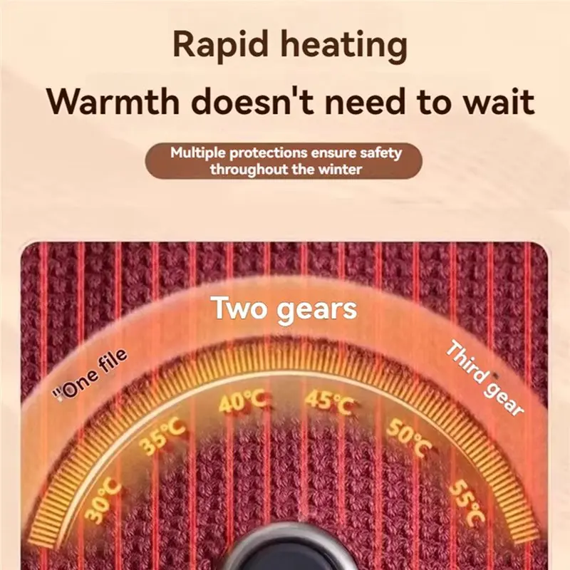 【جديد】بطانية كهربائية يمكن ارتداؤها بمنفذ USB 3 أوضاع لمستوى التدفئة للمنزل والمكتب للاستخدام الخارجي مرتبة دافئة للتدفئة في الشتاء #2