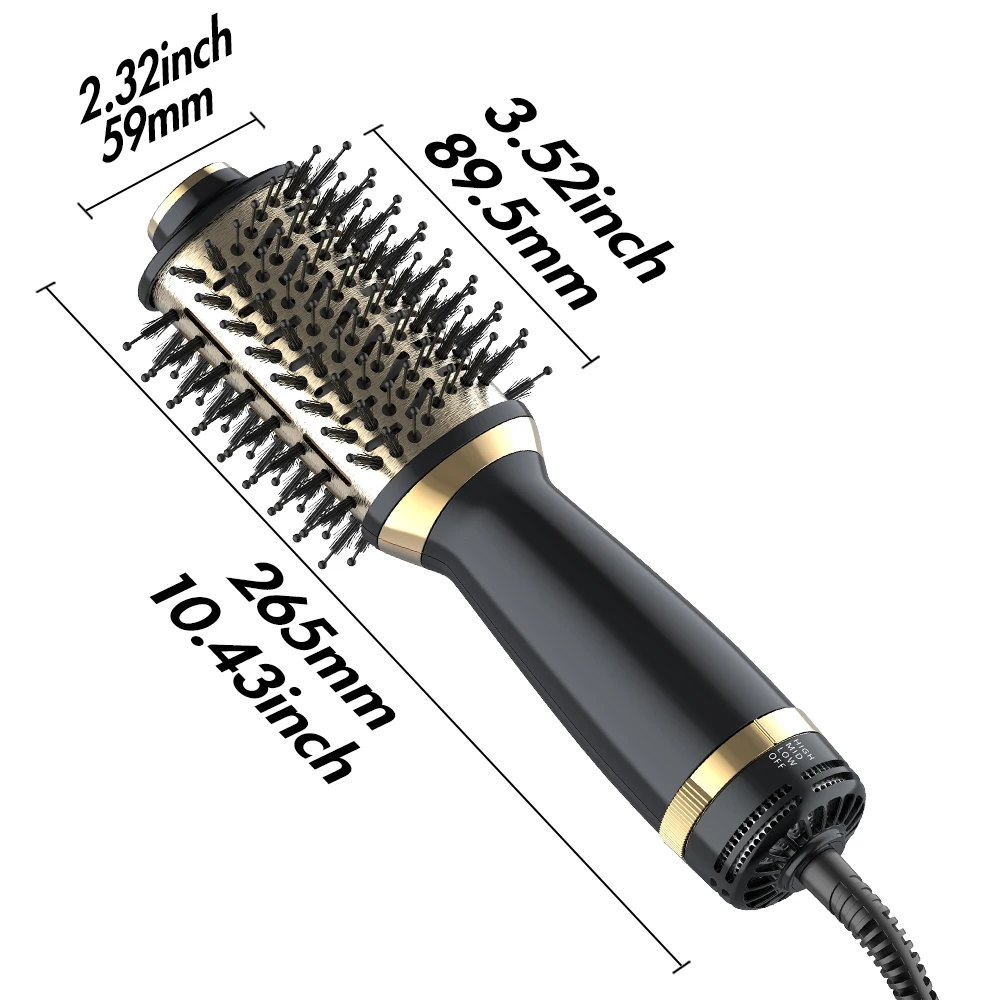 Mini Hair Dryer Brush Portable Professional Hot Air Styling System Fast Drying Frizz Control Compact Size Hair Styler Tools