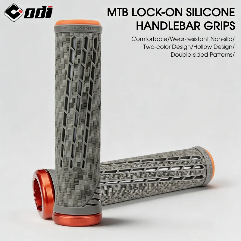 

ODI Bike Grips Silicone Mountain Bike Handlebar Cuff Shockproof Anti-Slip Bicycle Grip Handle Cover Ergonomic Cycling Handles