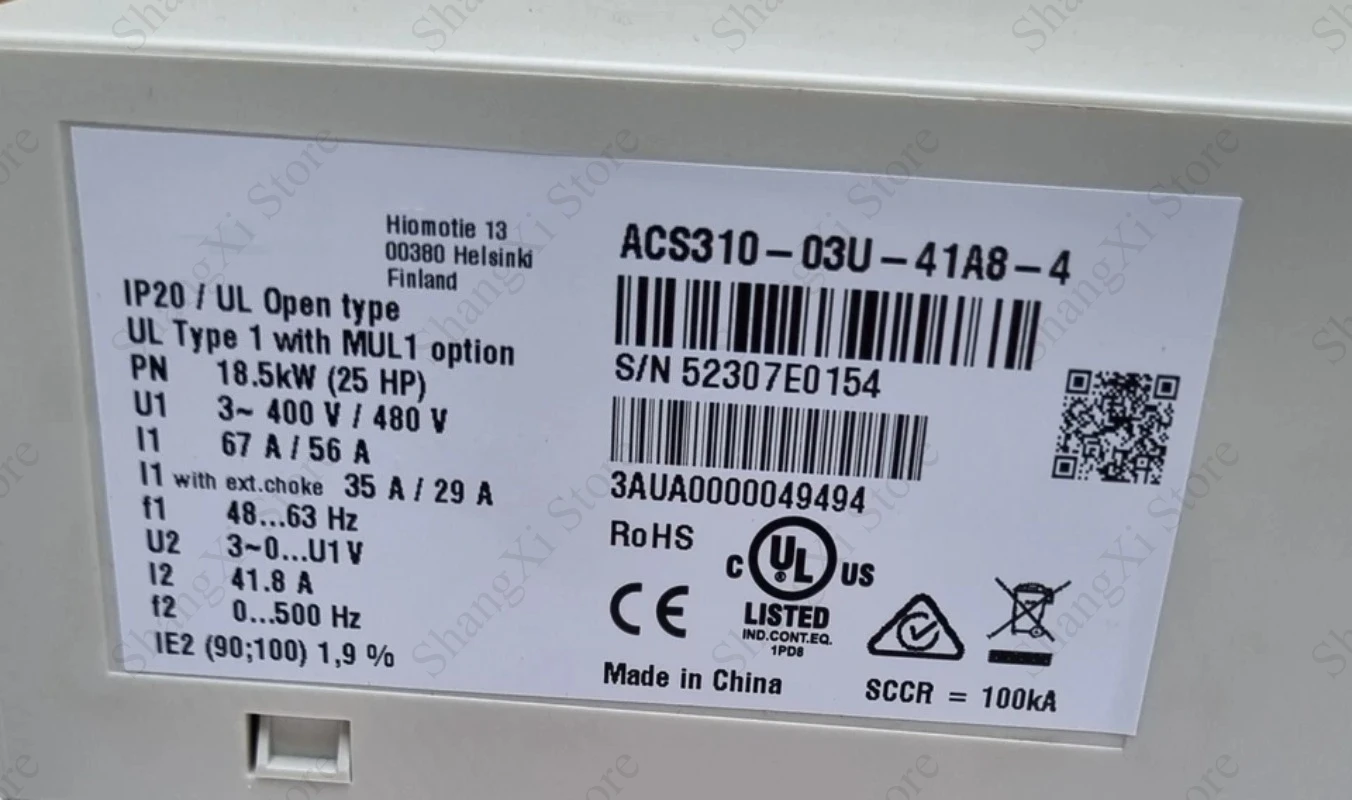 1PC Brand New ACS310-03U-41A8-4 Inverter 18.5KW 25HP | 380-480V Fast Shipment