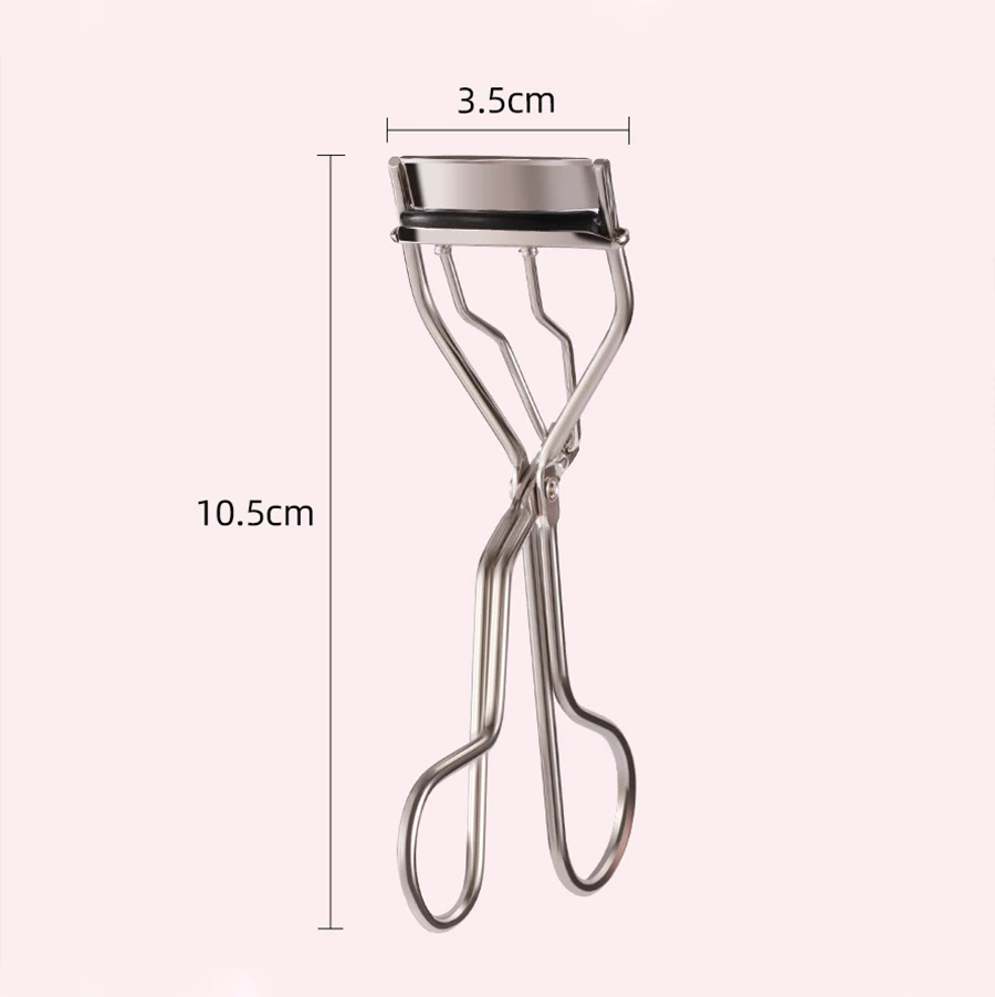 Broad Curve Eyelash Curler Stainless Steel Silver Eyelash Curler with Precise Control for Long Lasting Curls