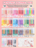 A Set Of 18/117/156/162/180 Colors Neutral Notebook Pens 0.5mm Handbook Color Gel Pen Writing Painting Drawing Marker Pens set