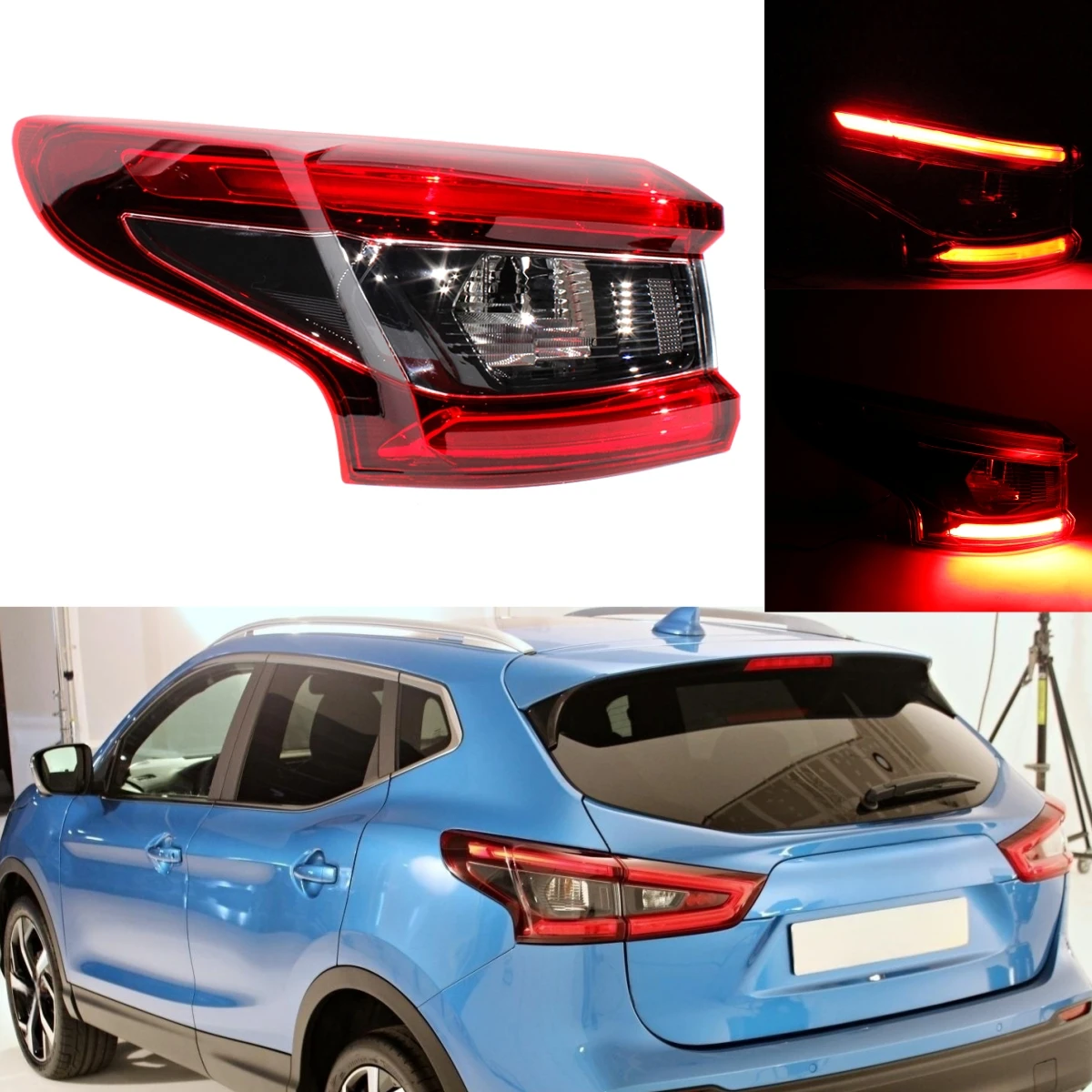 

Left Outer Side LED Tail Rear Lamp Light Without Turn Signal Bulbs 26555-HV00A For Nissan Qashqai 2017 2018 2019