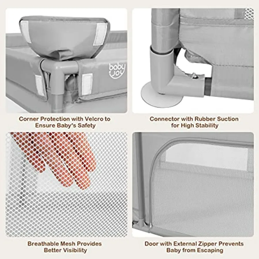 Box per bambini Box da gioco extra large per bambini Indoor Outdoor con palline oceaniche Ventose antiscivolo Manubrio B