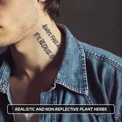 English short sentence pattern long-lasting waterproof one to two weeks temporary tattoo stickers fake tattoo arm neck