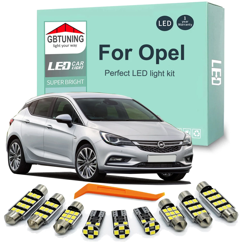 LED Interior Dome Map Light Bulb Kit For Opel Vauxhall Corsa Astra Insignia Mokka Zafira Meriva Grandland Crossland Combo Vectra