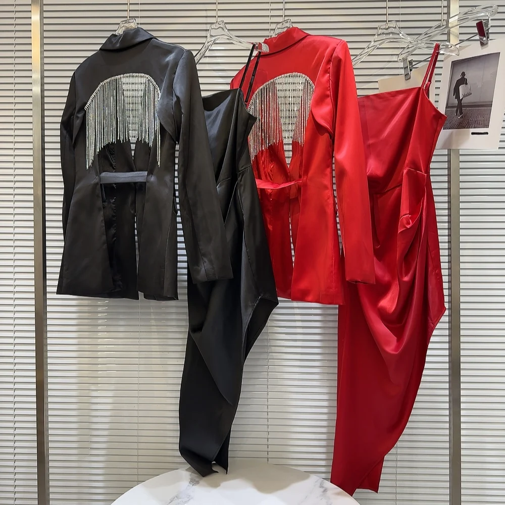 

Ele, осень 2021, бальный костюм знаменитостей с кисточками и бриллиантовой цепочкой, комплект дэт и доктора для изысканных женщин