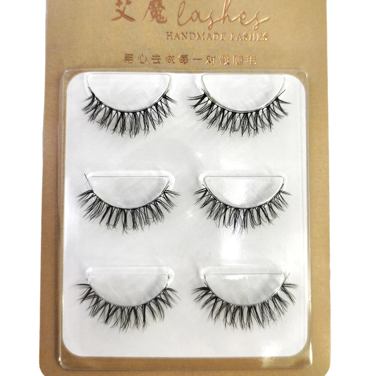 NEUE 3pairs Transparente Klassische Hybrid Volumen Wimpern Neue Ankunft Wispy D Curl Kurze Russische Streifen Wimpern Make-Up Falsche wimpern