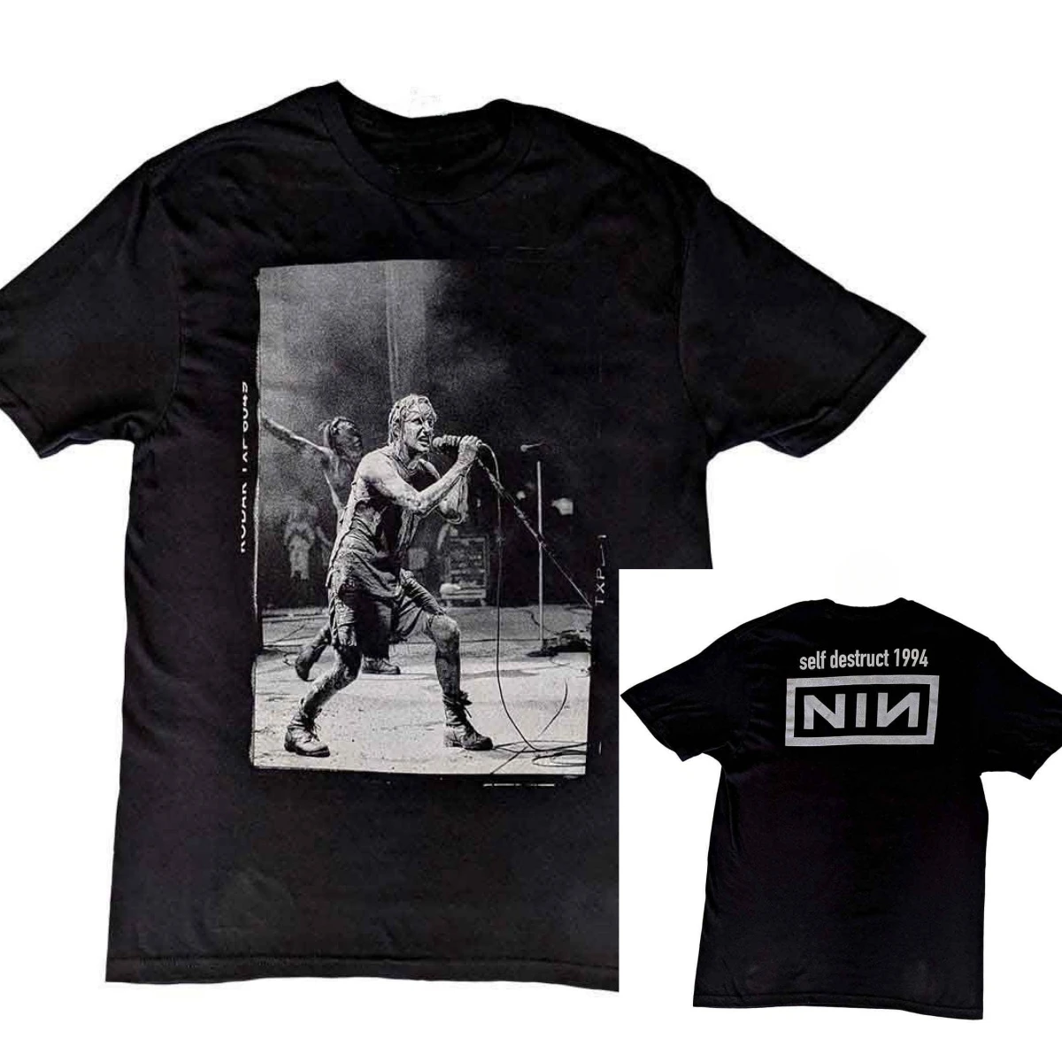 Klassisches Logo Nine Inch Nails NIN Band T-Shirt Baumwolle Grafik-T-Shirt Herren Damen Sommer Streetwear – Detail 2