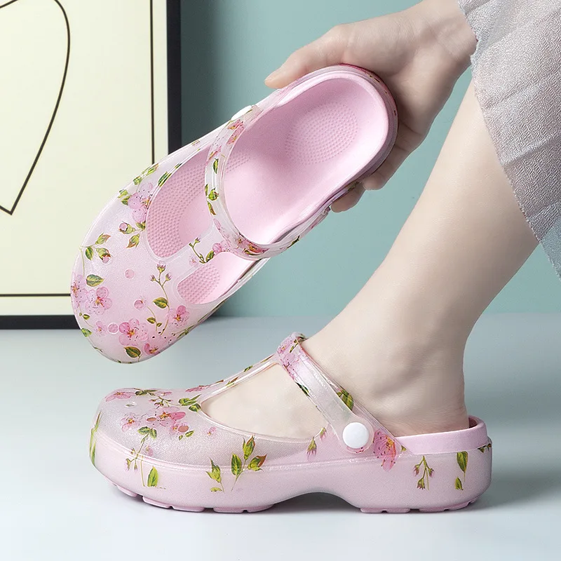 

Women's Platform Sandals,Breathable and Non Slip Beach Slippers,Summer Comfortable Flat Casual Wedge Sandals zapatos de mujer