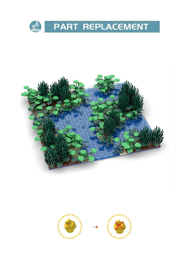 Buildmoc Creative Maple and Lake Forest Tree Rivers idee per paesaggi naturali MOC Building Blocks giocattoli per bambini regali per bambini