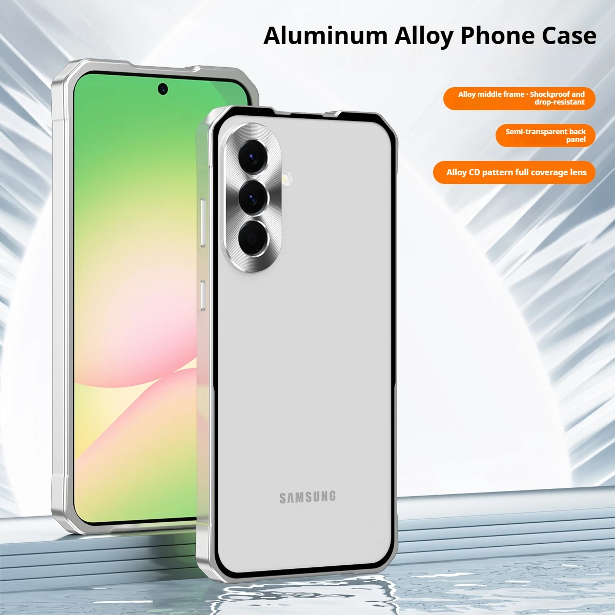 

Push Pull Matte Backboard Phone Case for Samsung Galaxy A56 A36 A26 A16 5G Aluminium Alloy Metal Frame Lens Protection Cover