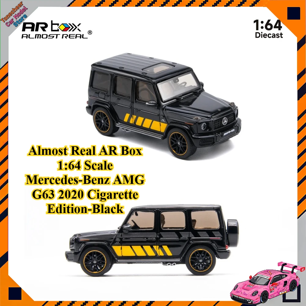 

Almost Real AR Box 1:64 Scale Mercedes-Benz AMG G63 2020 Cigarette Edition-Black 2026 HEC Alloy Car Diecast Collection Model Toy