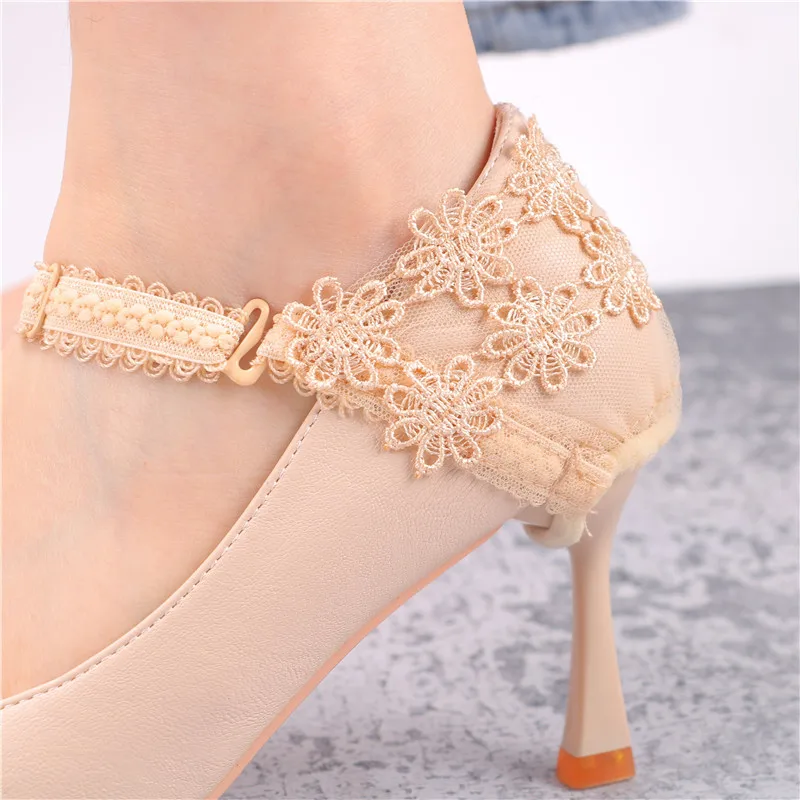 

Women Heel Lace Shoelaces for Heels Ankle Shoes Belt Holding Bundle Shoelace Anti-drop Elastic laces Shoe Accessories 1Pair