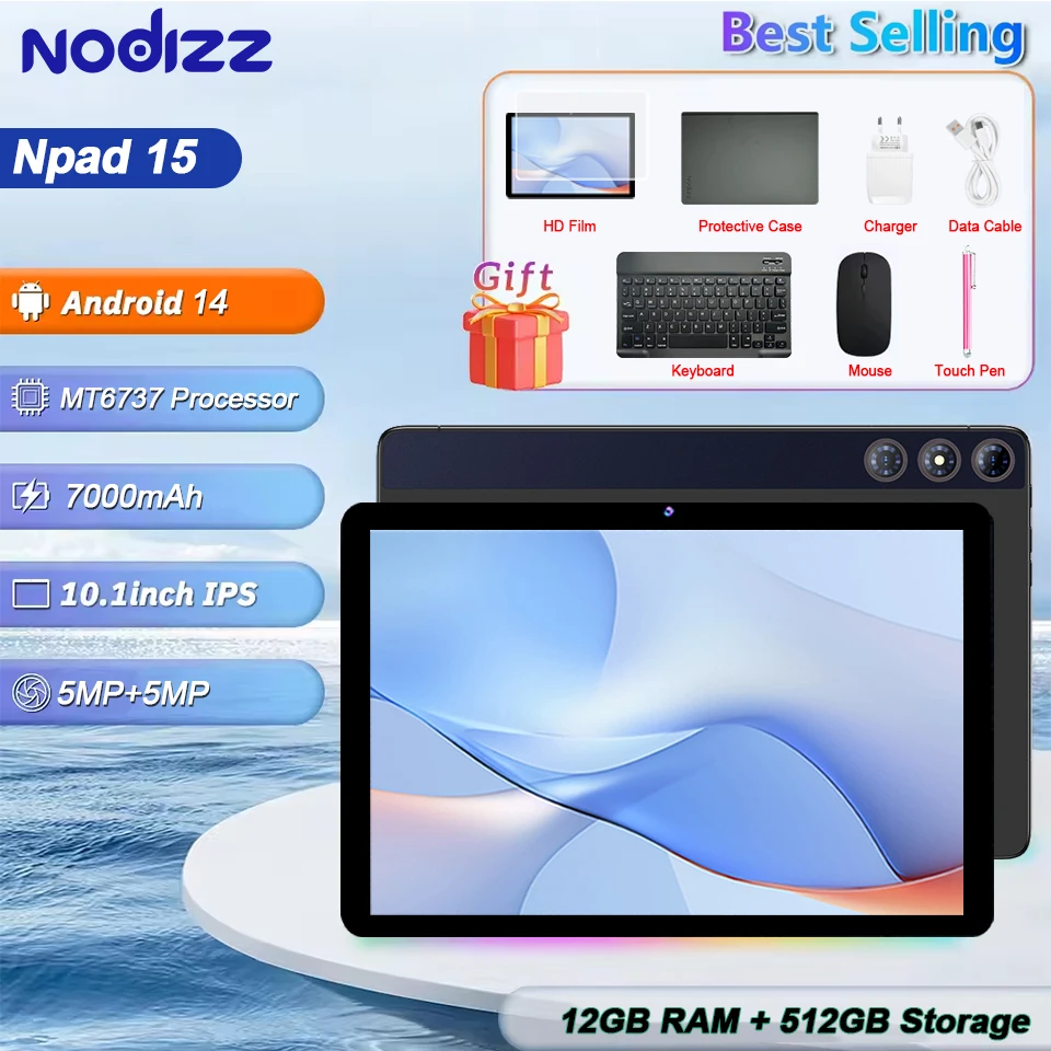 

2025 оригинальный XioaMi Pad15 Pro планшет Android14 MTK6737 10,1 дюймов HD 12 ГБ + 512 ГБ 7000 мАч 5G Dual SIM Bluetooth WiFi GPS столы новый