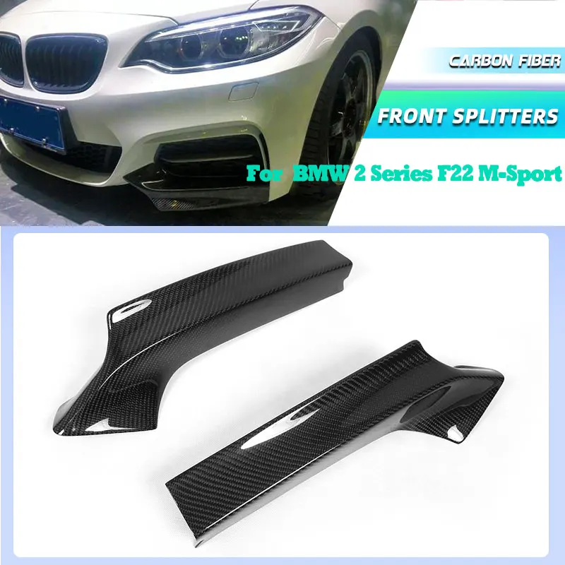 

Carbon Fiber Car Front Bumper Lip Splitters for BMW 2 Series F22 M-Sport 2014-2017 Racing Front Splitters Flaps Body Kits
