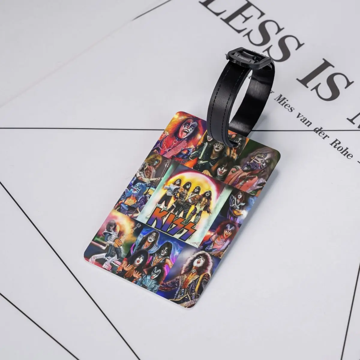 Custom KISSs Rock & Roll All Nite Party Luggage Tag Heavy Metal Band Travel Bag Suitcase Privacy Cover ID Label