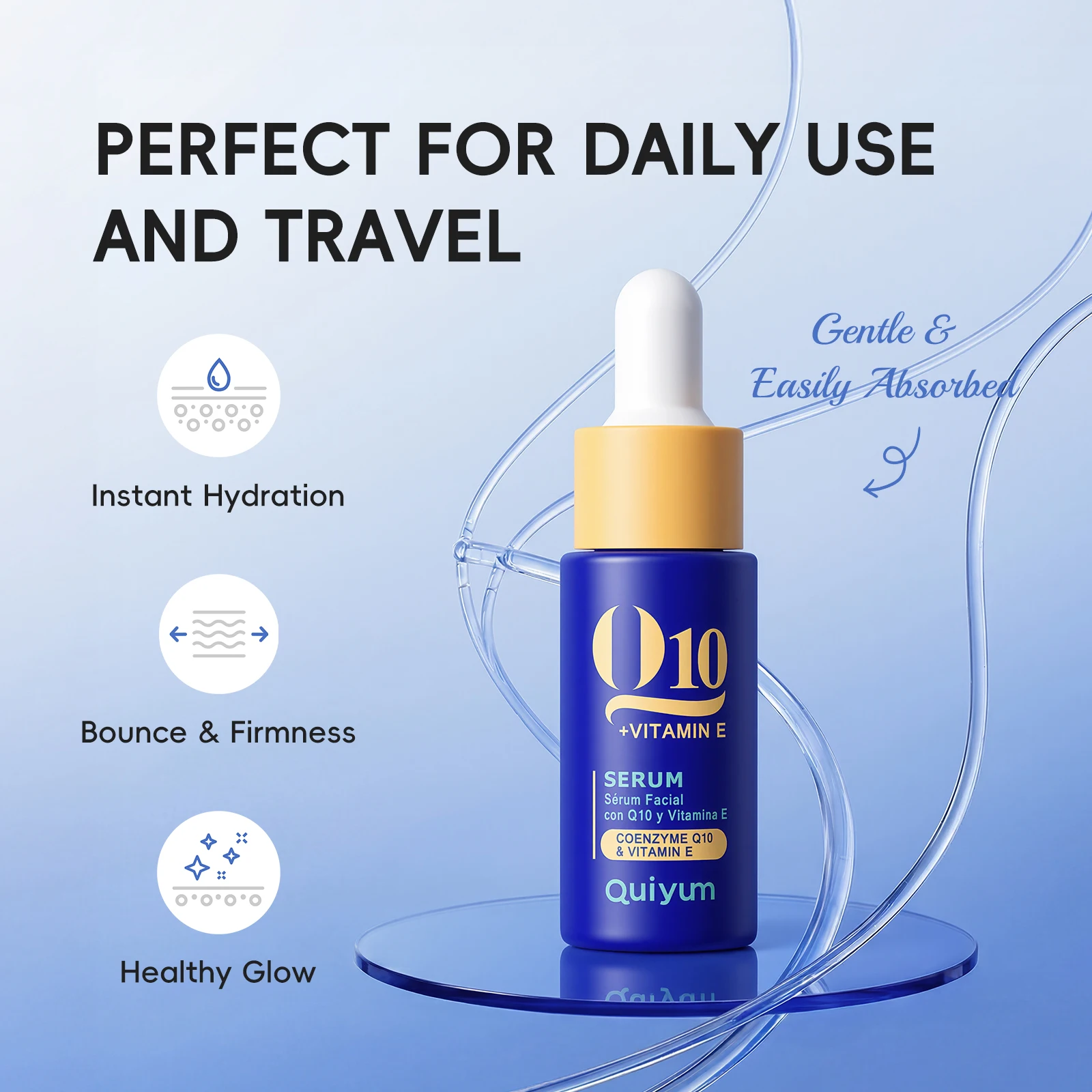 Quiyum Q10 & Vitamin E Serum 1 - огляд і ціна Hyaluronic Acid Facial Serum