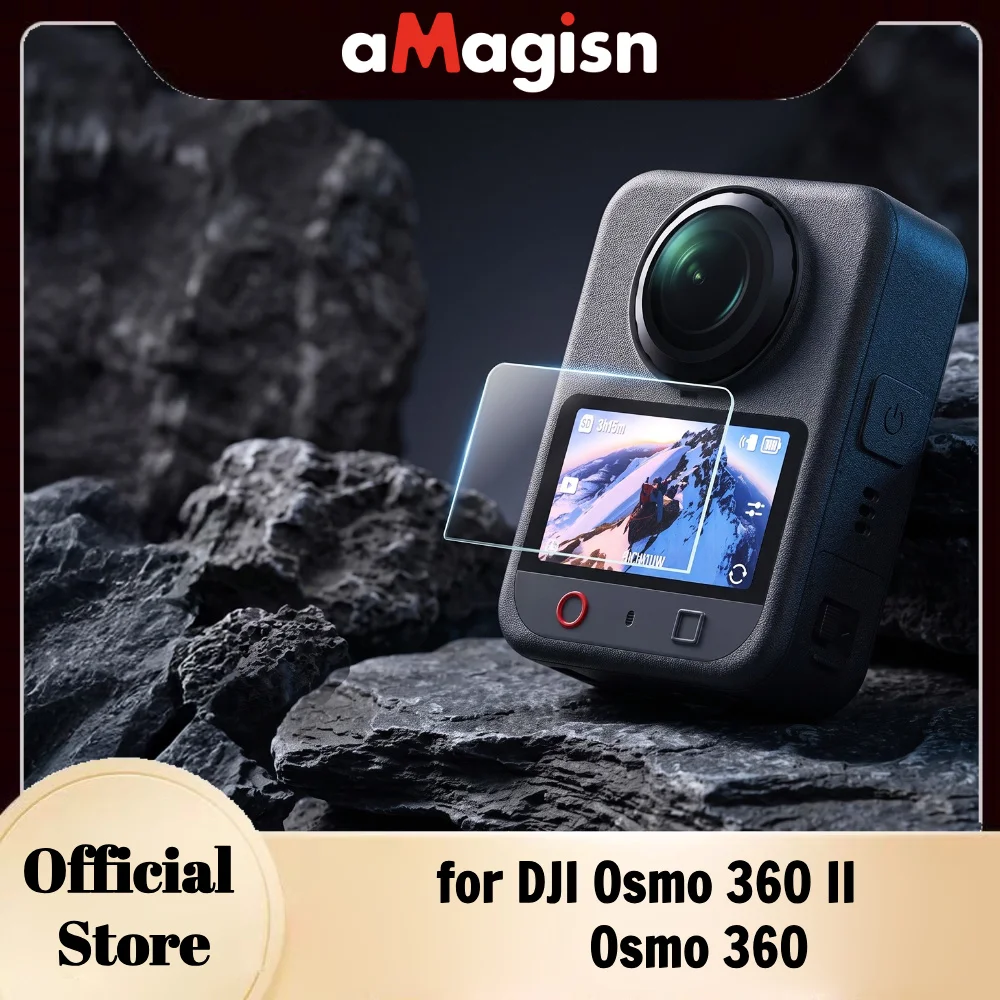 aMagisn Tempered Glass Screen Protector for DJI Osmo 360 Touch-Responsive 9H Hardness Shatterproof Screen Shield for Osmo 360 II