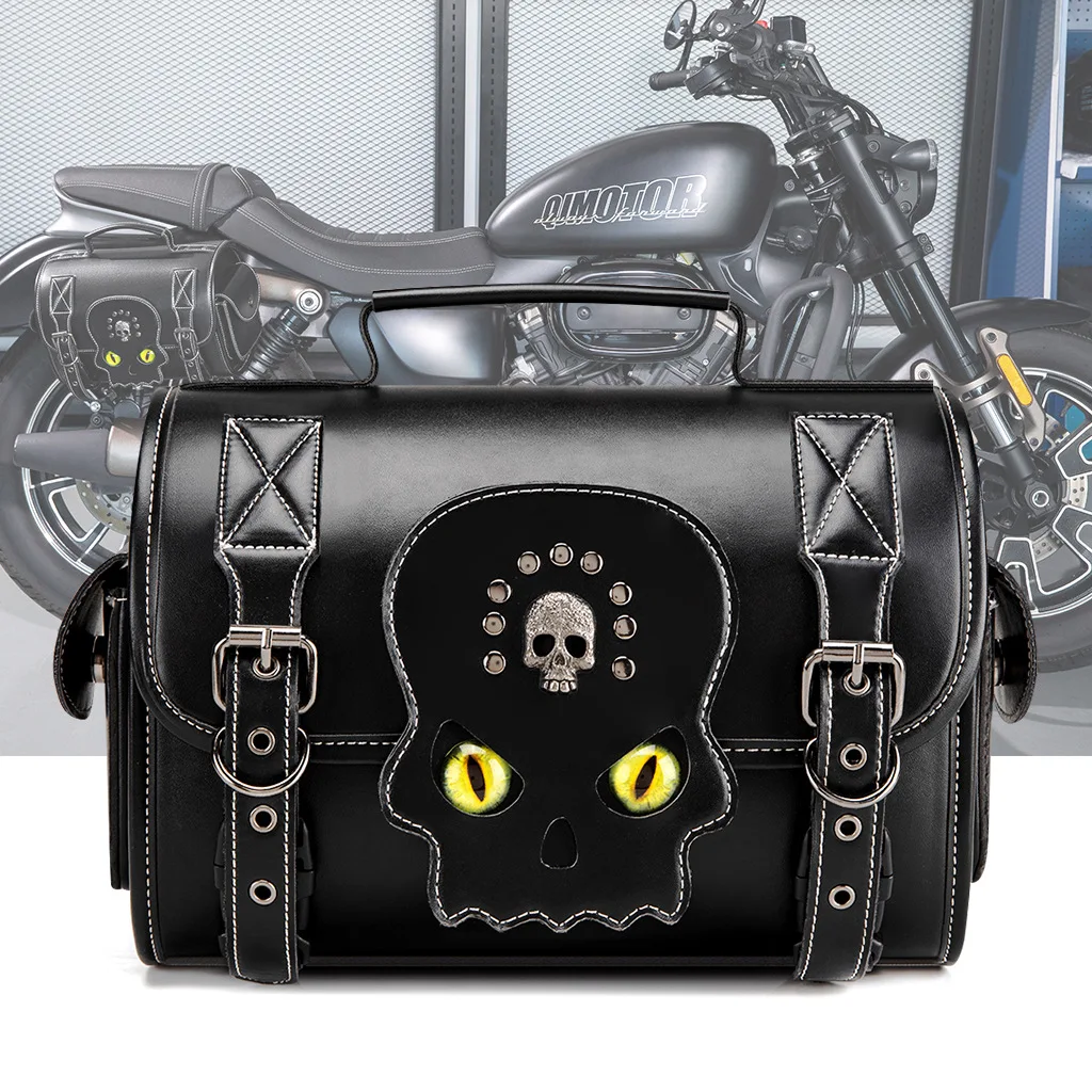 retro-motorcycle-electric-bike-tail-bag-pu-leather-hanging-bag-with-large-capacity