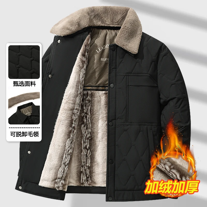 

Winter Men Thickened Parkas Jacket Fashion Casual Coat Mens Cotton Thicken Warm Windproof Thermal Jacket High Quality Clothing