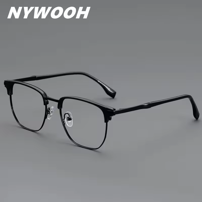 NYWOOH Anti Blue Light Reading Glasses Men's Anti Fatigue Metal Reading Glasses Women Men Diopter +1.0 +1.5 +2.0 +2.5 +3.0 +3.5