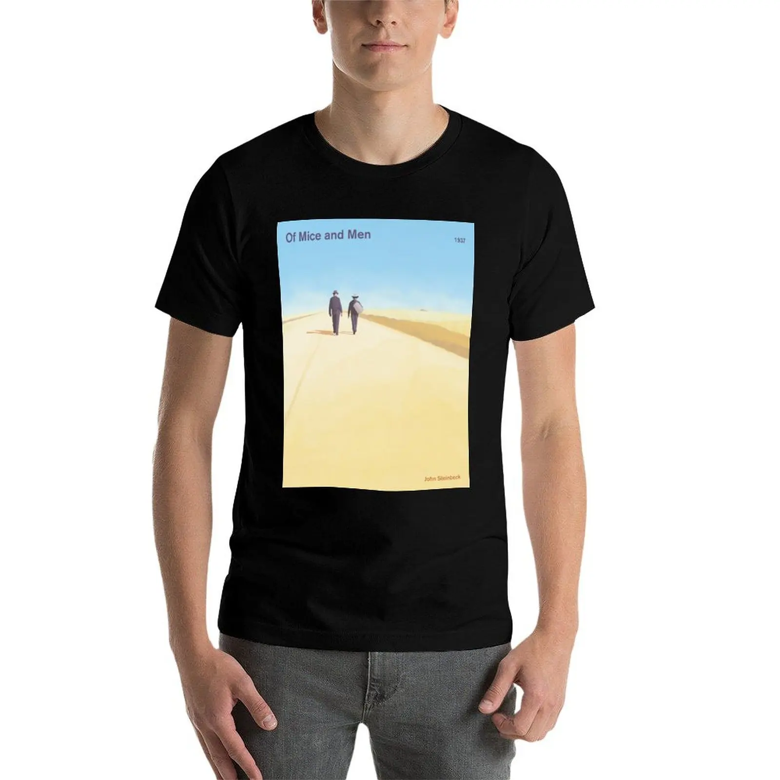 

Of Mice and Men, John Steinbeck - Literary bookish gift, book lover T-Shirt cotton t shirts man 100% cotton t shirt pack T-Shirt