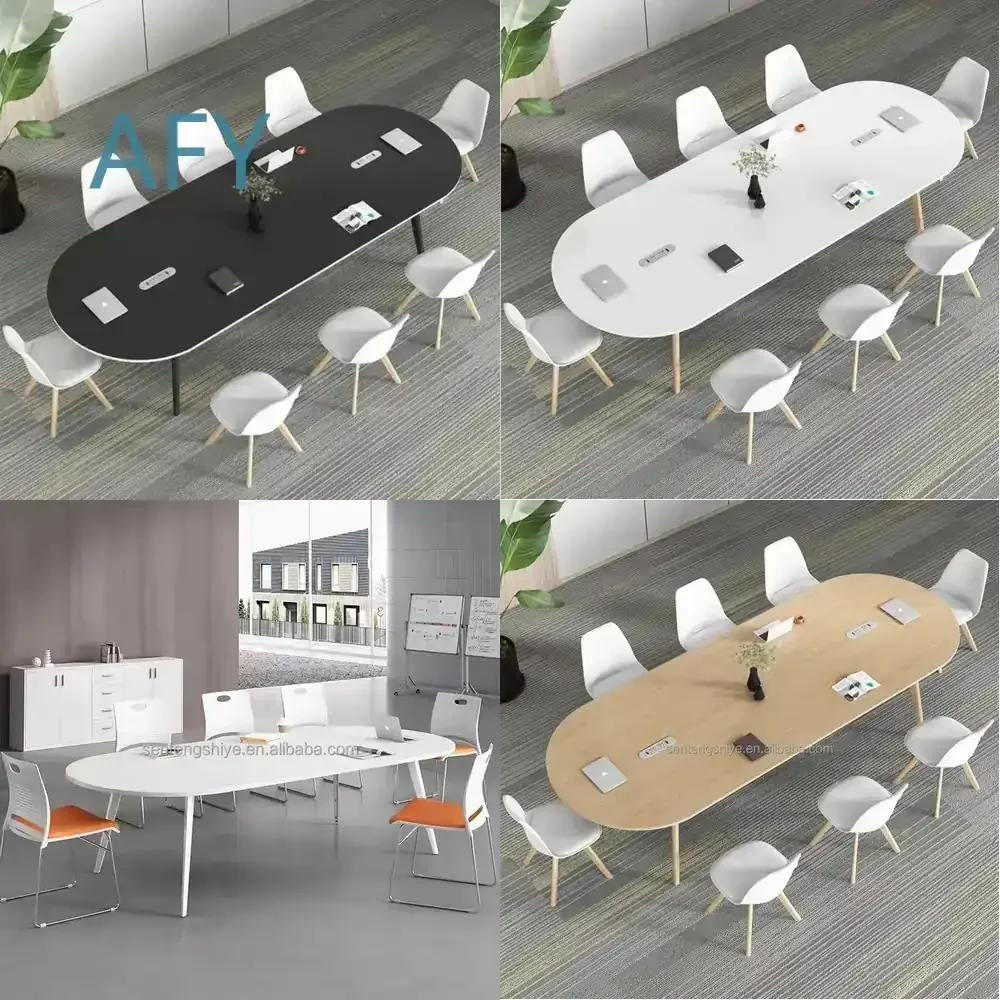 Modern Small Home Dining Table with Charging Outlet Solid Wood Lightweight Desk for School Conference Use for iPhone iPad