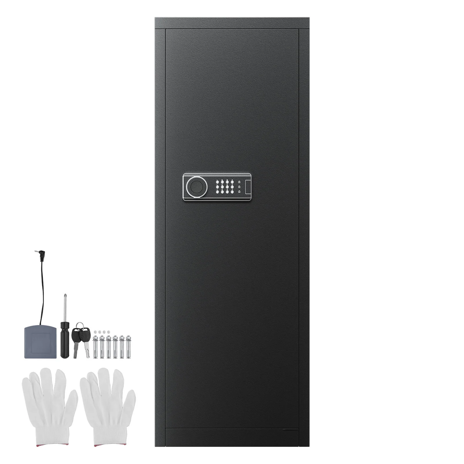 6-8 Gun Safe, Quick Access Rifle Safe with 3 Ammo Slots and 2 Adjustable Racks, Long Gun Cabinet for Rifles and Pistols, Large Digital Cabinet with Key and Password Lock