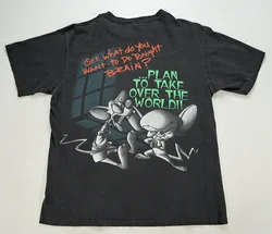 Rare VTG CHANGES Pinky & The Brain Take Over The World Jail 1995 T Shirt 90s XL