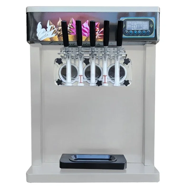 

Soft Ice Cream Maker Counter Top 5 Flavor Sundae Kapiani Frozen Yogurt Freezer