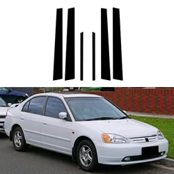 Fit For Honda Civic Sedan 2001 2002 2003 2004 2005 Glossy Black Door Side Pillar Posts Window Decor Sticker Cover Stickers