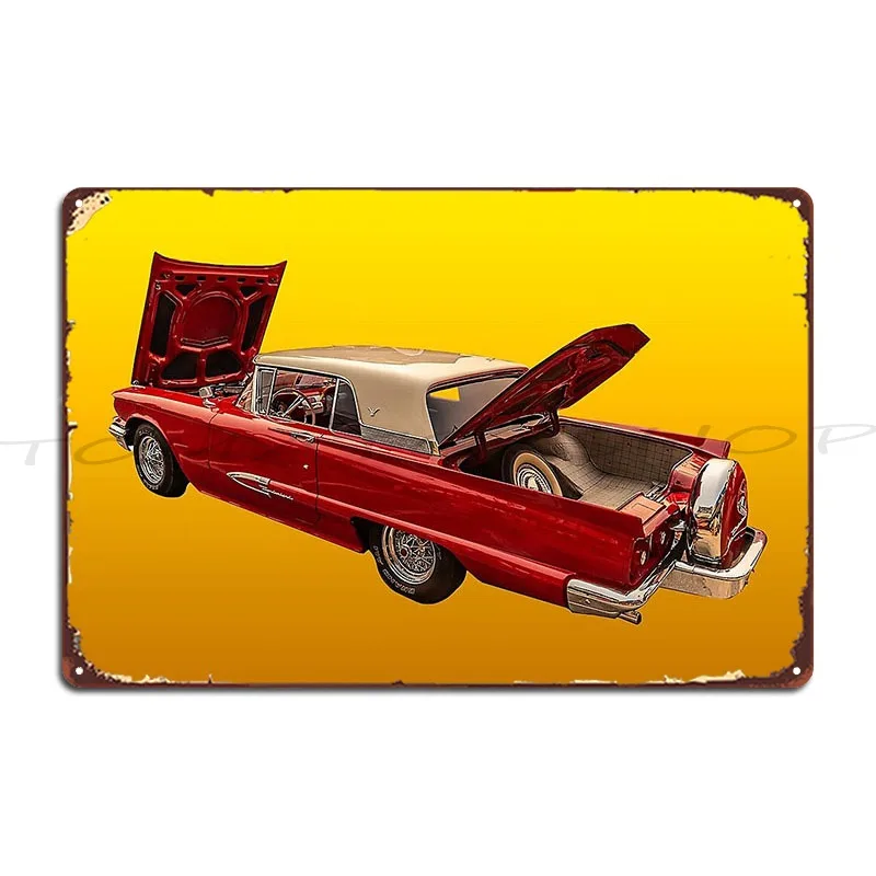 1963 Thunderbird Coupe 1966 Thunderbird 'Fly'n Low' Metal Sign Wall Cave Create Party Garage Printing  Tin Sign Poster