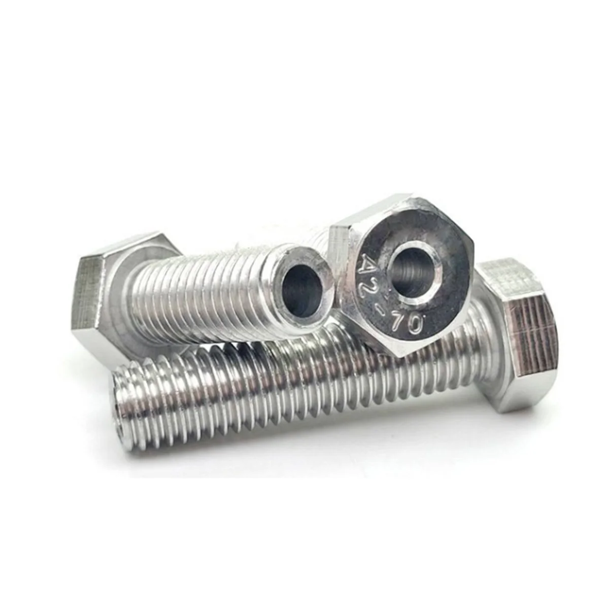 304 Stainless Steel Hollow Outer Hexagonal Bolt Lamp Threading Through Hole Screw M6M8M10M12